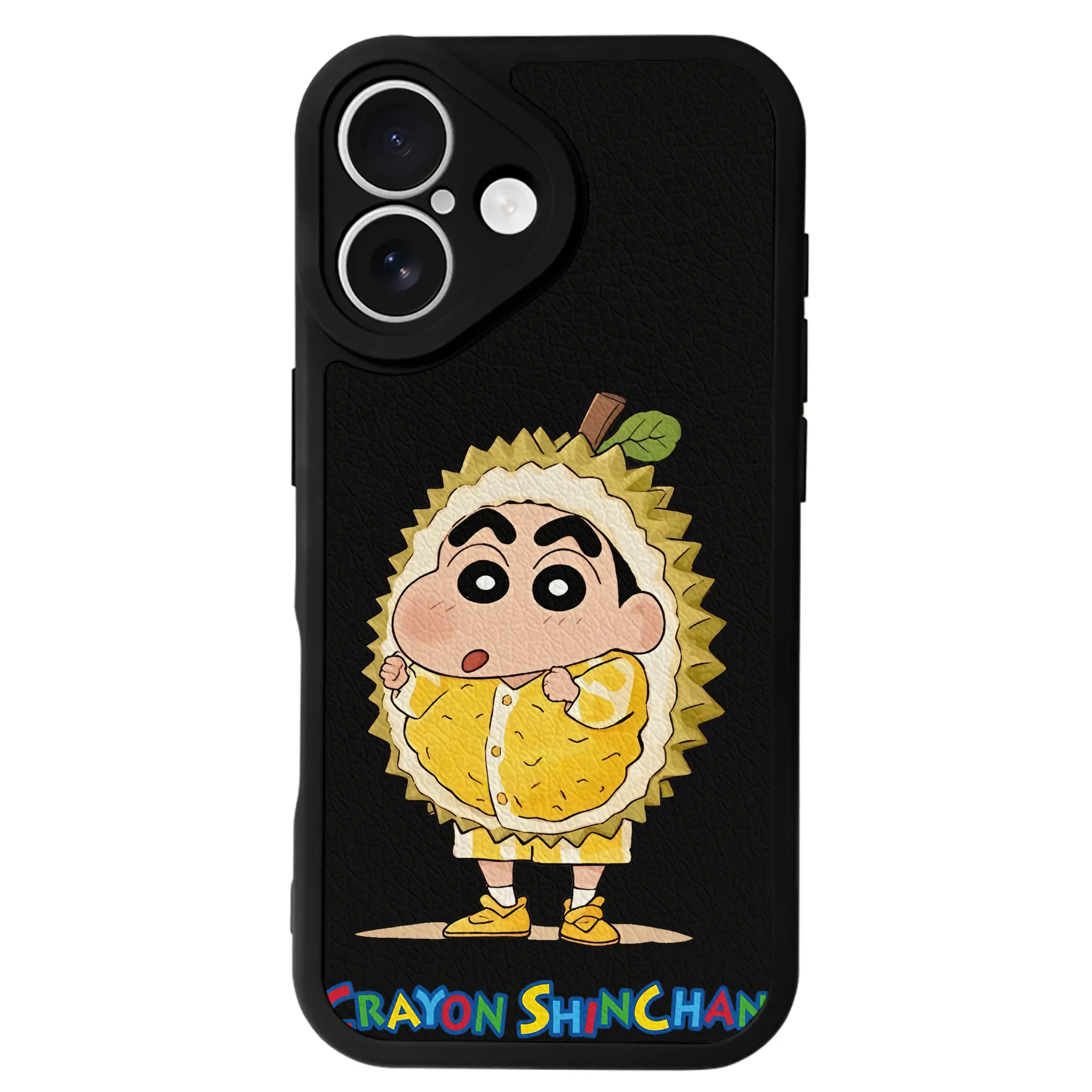 クレヨンしんちゃん グッズ 野原 しんのすけ - IPhone 16シリーズ対応 ・ シリコンスマホケース ・ レザー調 ・ 高精度フィット ・ 耐衝撃 ・ ワイヤレス充電対応 ・ 精密カット